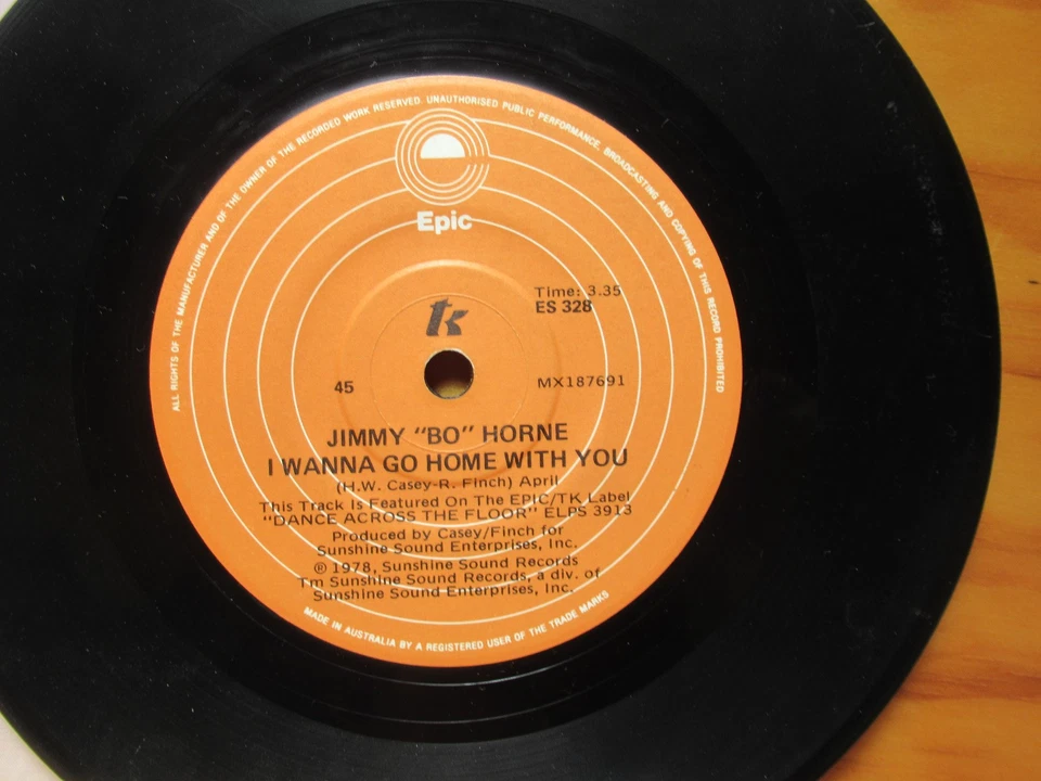 Jimmy “Bo” Horne Spank AUS Single 1978 Epic ES329 7" - Image 4 of 4