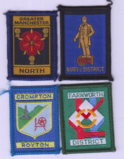 Boy Scout Badges GTR MANCHESTER NORTH + Ext Districts x 3