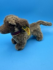 Vintage Steiff Dachshund Plush With Ear Tag And Button