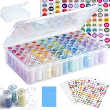 Diamond Painting Storage Containers, 1 Pack 60 Grids Bead Organizer and Diam...