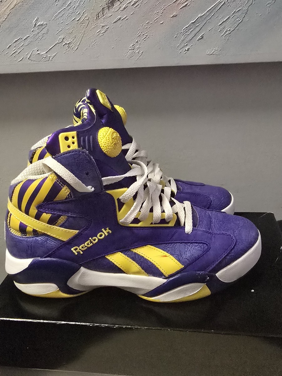 Reebok Shaq Attaq LSU Tigers M40343 Purple Yellow White Mens  display picture 2