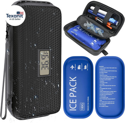 Insulin Cooler Travel Case TSA Approved Diabetic Medicine Cooling Bag with Digit