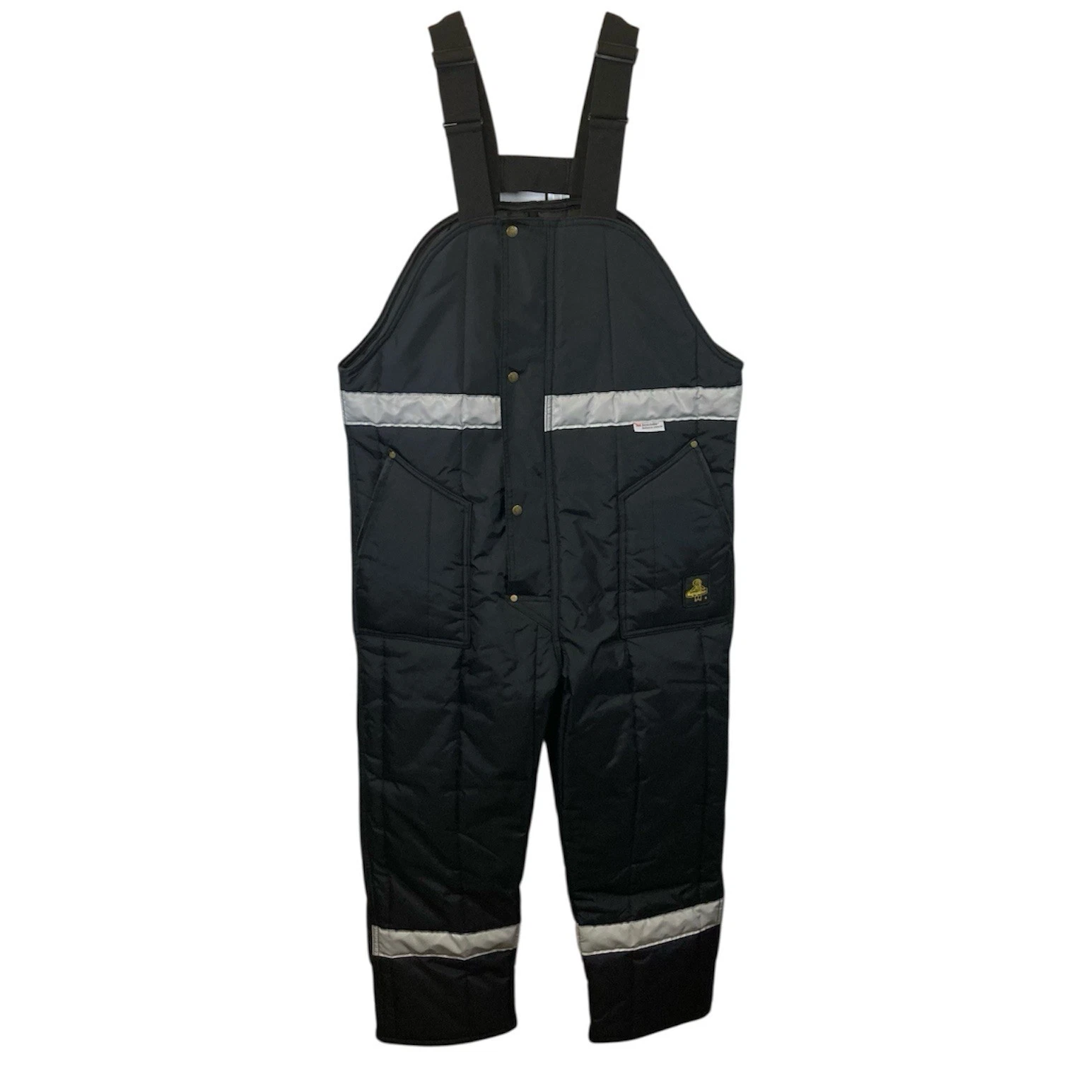 NWOT RefrigiWear Iron-Tuff Enhanced Visibility Bib Overall Mens LARGE 0386R Navy