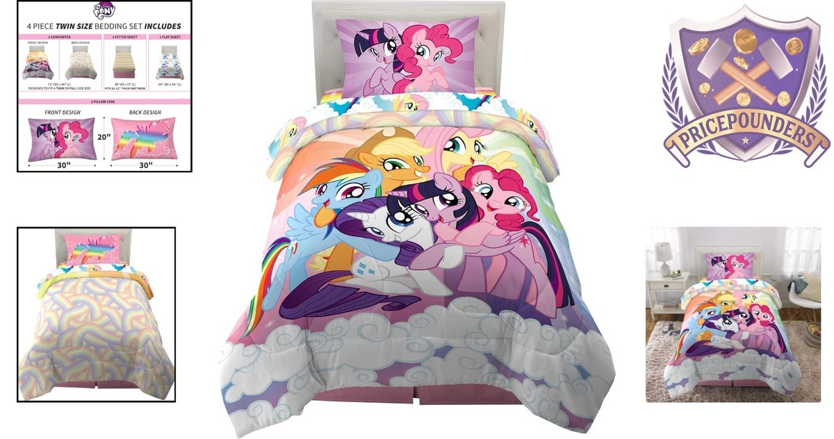 Kids Bedding Microfiber Comforter Sheet Set Twin My Little Pony