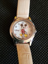 Disney Mickey Mouse Accutime Watch MK1317A Japan Movement With New Battery Vtg.