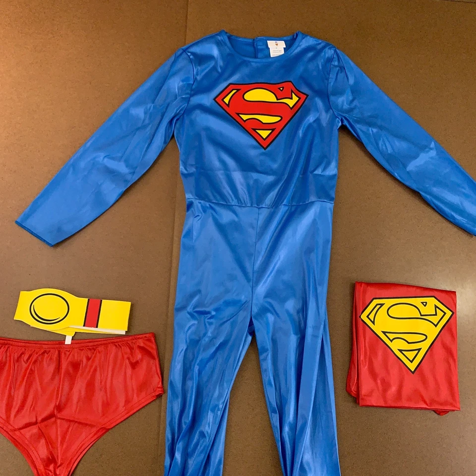 Disfraz Completo Clásico Superman Niño Talla Mediana 4 Piezas Nuevo Foto 3 de 4