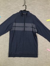 TravisMathew Sweater Mens Large Navy Blue Qua...