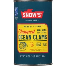 Bee Snow's Chopped Ocean Clams, 51oz can