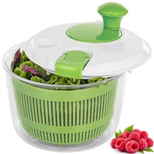 Salad Spinner, Fruit and Vegetable Washer, Spin and Dry Salad Greens, 3 QT Le...