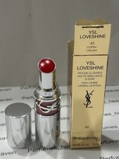 YSL LoveShine Lip Stick High Shine Caring Lipstick 45 Coral Crush Full Size 3.2g