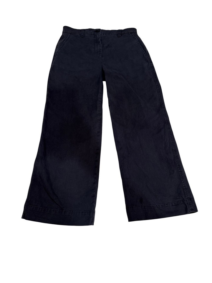 Sportscraft Womens Size 8 Black Wide Leg Chino Pants Good Condition