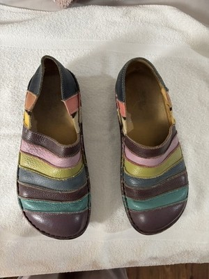 SPRING STEP Size 8.5 Women s Multicolor Firefly Slip On Shoes - UK 39 Boho Artsy