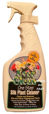 EVER CLEAN ONE STEP SILK PLANT CLEANER SPRAY 24 OZ  BOTTLE VINTAGE NEW OBSOLETE