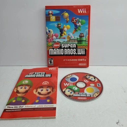 New Super Mario Bros. Wii (Nintendo Wii, 2009) Complete CIB