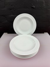 White By Denby Salad Dessert Plates 9.5" 24 cm Wide Sets of 5