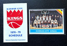 Kansas City Kings NBA Basketball vintage Lot 1975 Topps + Schedule 1978