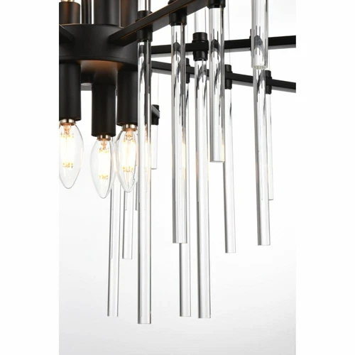 Foyer Living Dining Room Kitchen Island Sputnik Glass Chandelier 8 Light Fixture - Picture 8 of 9
