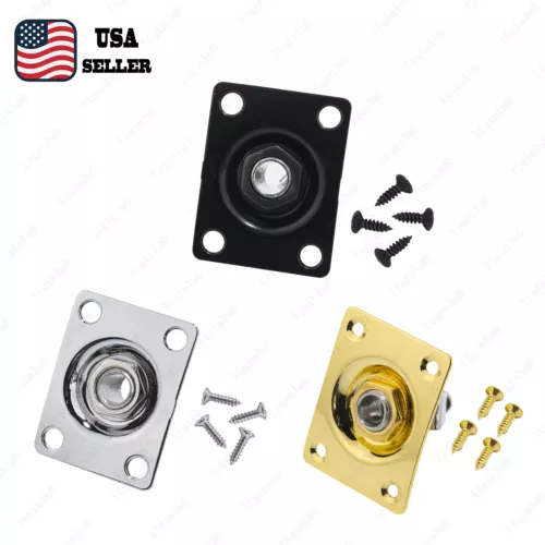 Electric Guitar Output Jack Plate Universal Rectangle For Tele PRS LP Ibanez