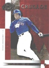2001 Donruss Class of 2001 Ivan Rodriguez 045/300 Crusade #C13 Texas Rangers