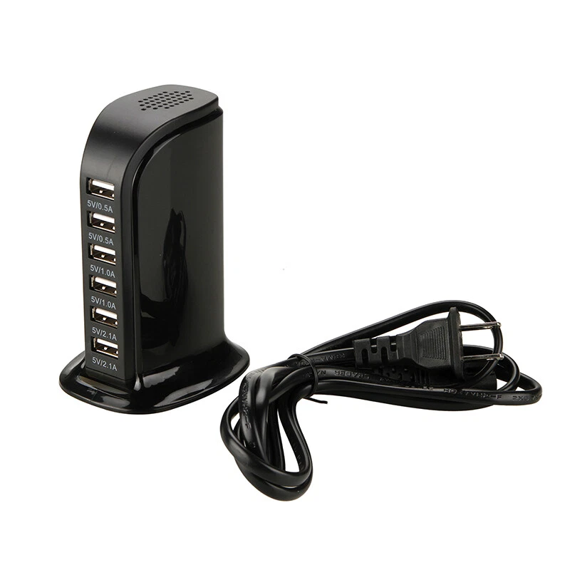 6 Ports Multi Port USB Hub Charger Fast Charging Station Power Adapter US STOCK