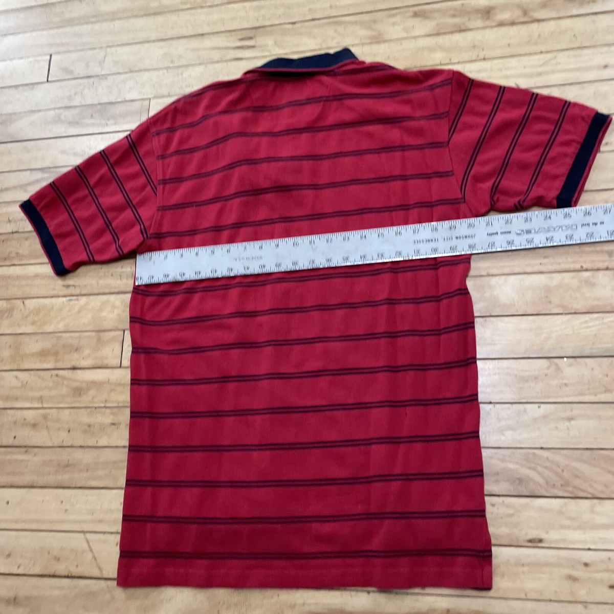 90s red × navy border rugger shirt 90s red × navy border rugger shirt Rugby 90s Red Navy – NL