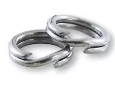 1000 Count SIZE #1 Heavy Duty Stainless Steel Split Rings Bulk MADE IN USA HD