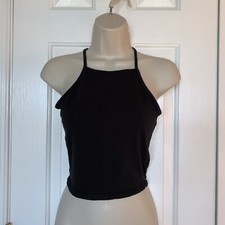 Women s Spaghetti Strap Tank Top Cropped Short Camisole Basic Layering Sz 6-8
