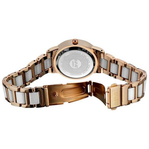 August Steiner AS8052RG Cristal Strass Céramique Bracelet Lien Montre Femmes - Photo 2 sur 5