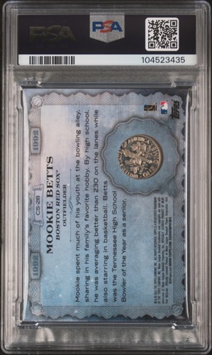 2015 Topps Mookie Betts #cs-28 SP moneta e francobollo /50 PSA 9 - Foto 2 di 2