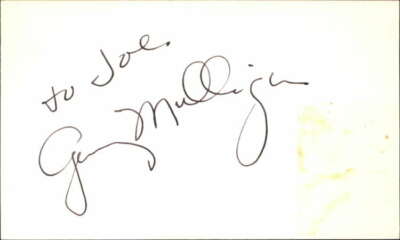 Gerry Mulligan D.1996 Actor / Singer Signed 3