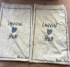 Lanvin LOVE H & M 2 Dust bags 18 by 11 1/4 inch