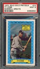 1970 Rold Gold Pretzels Baseball Greats 15 Ty Cobb PSA 9 30692832