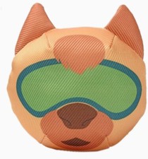 HugSmart Squeaky Plush Dog Toy Fox Head with Goggles For Gentle Chewers