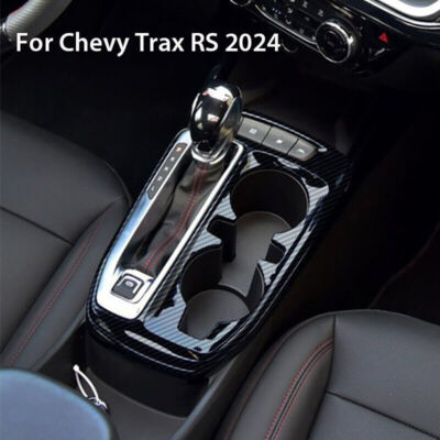 Carbon Fiber Styling Gear Shift Panel Bezel Trim Cover For 2024 Chevrolet Trax