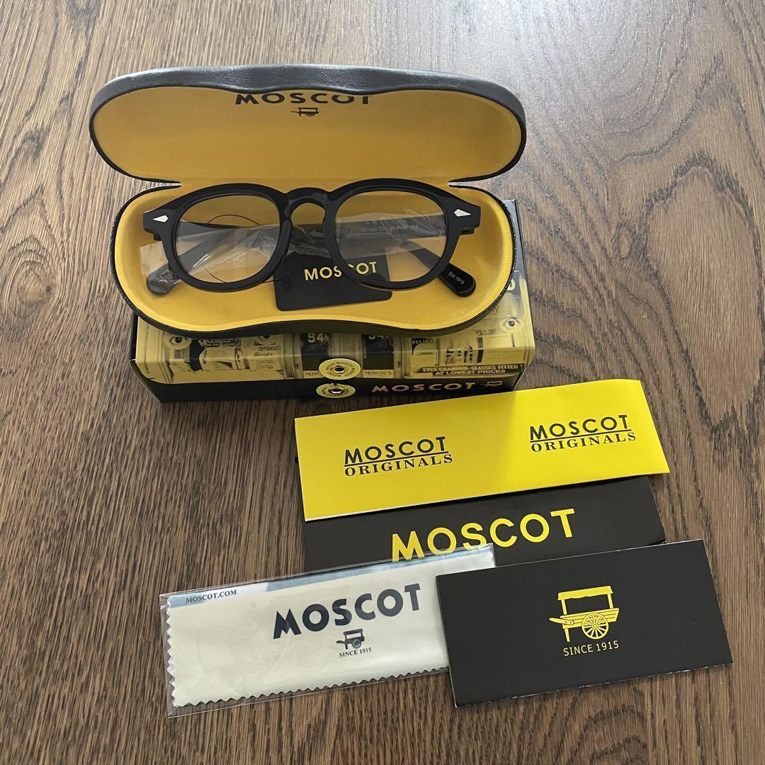 NEW MOSCOT LEMTOSH  BLACK /AMBER 2collar