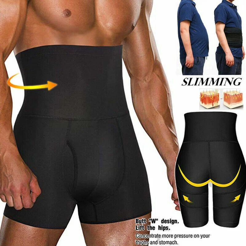 Men Faja Colombiana para Hombre High Waist Stomach Shaper Boxer