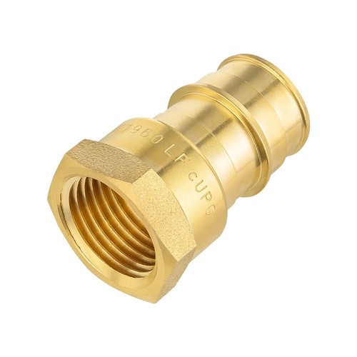 10PCS EFIELD Pex-A 3/4"x1/2" Female Adapter Expansion Brass Fittings. Lead Free