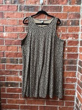 Old Navy Womens 2X Leopard Animal Print Short Sleeve Swing Dress