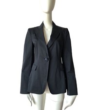 MOSCHINO Cheap and Chic Black Cotton One Button Blazer Jacket Size 8 US