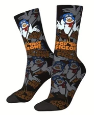 Wacky Races Stop That Pigeon Adult Crew Socks One Size Retro Cartoon Novelty
