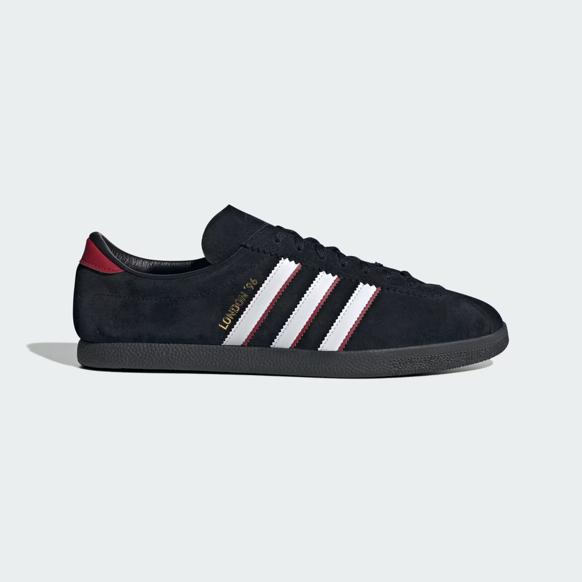 スエード☆最新☆アディダスメンズオリジナル☆LONDON 96 SHOES adidas Originals London 96 Shoes in Black / White / Scarlet