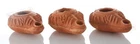 Lot of 3 Antique Biblical Replica Ancient OIL LAMP Israel Judaica Hanukkah Gift