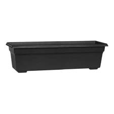 Novelty (#16248) Countryside Flower Box, Black - 24"