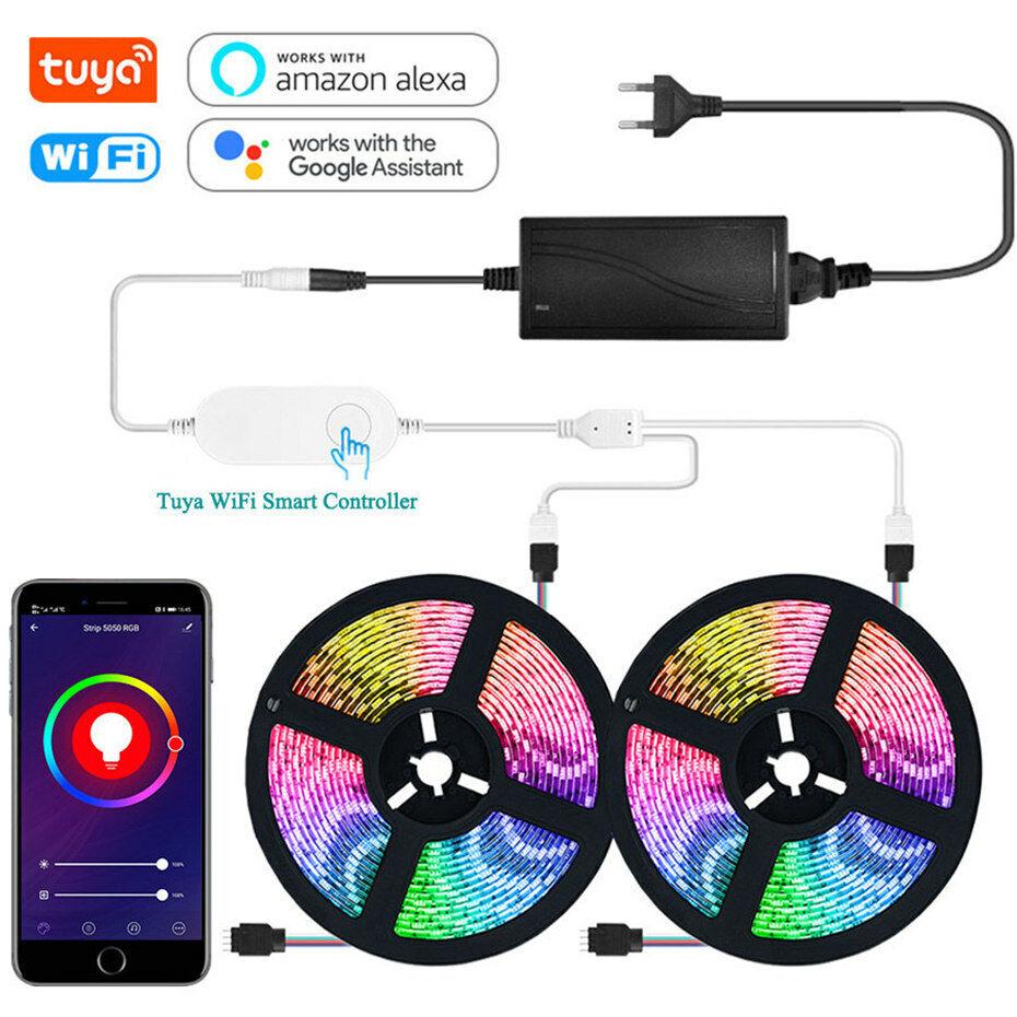 TUYA Smart Life 10M LED Stripe Set 5050 RGB Wifi Control Streifen