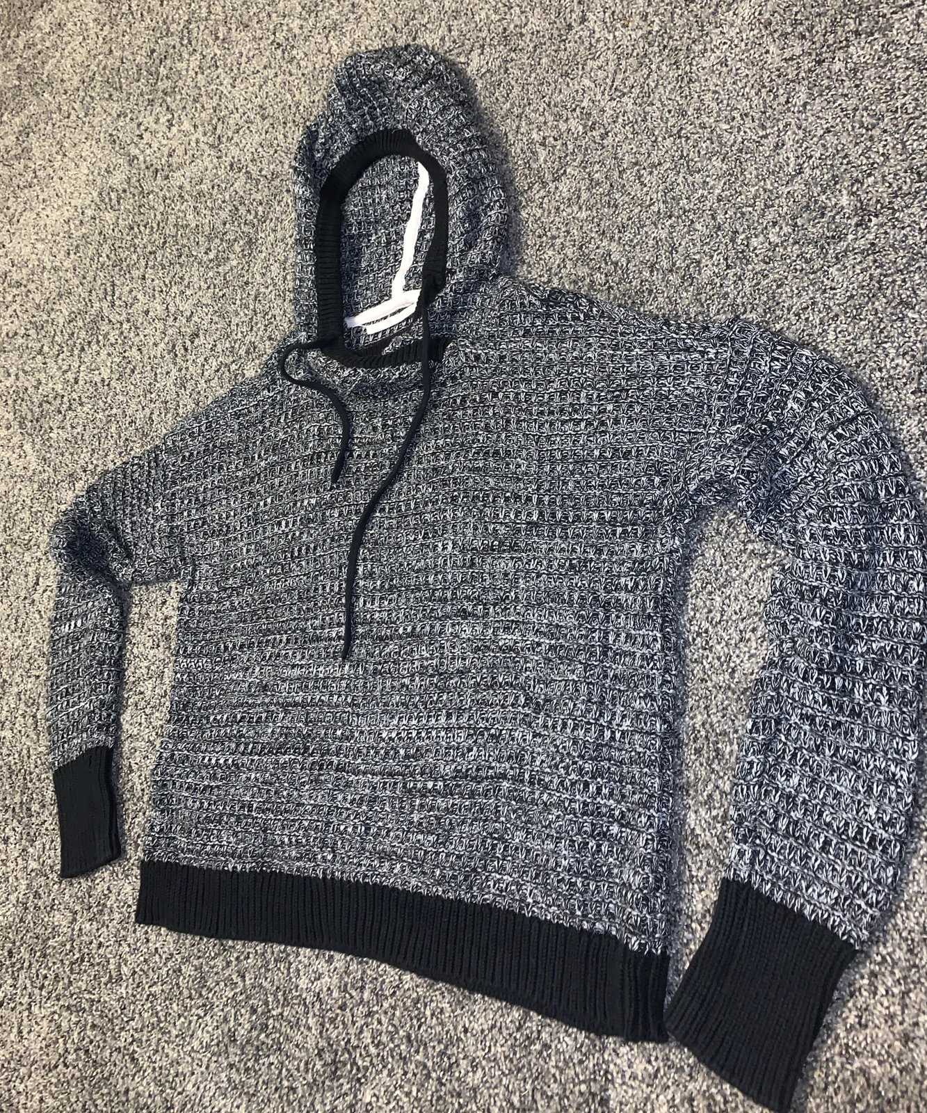UNDERCOVER Victoria's Secret maglia felpa con cappuccio pullover manica lunga nero bianco taglia M
