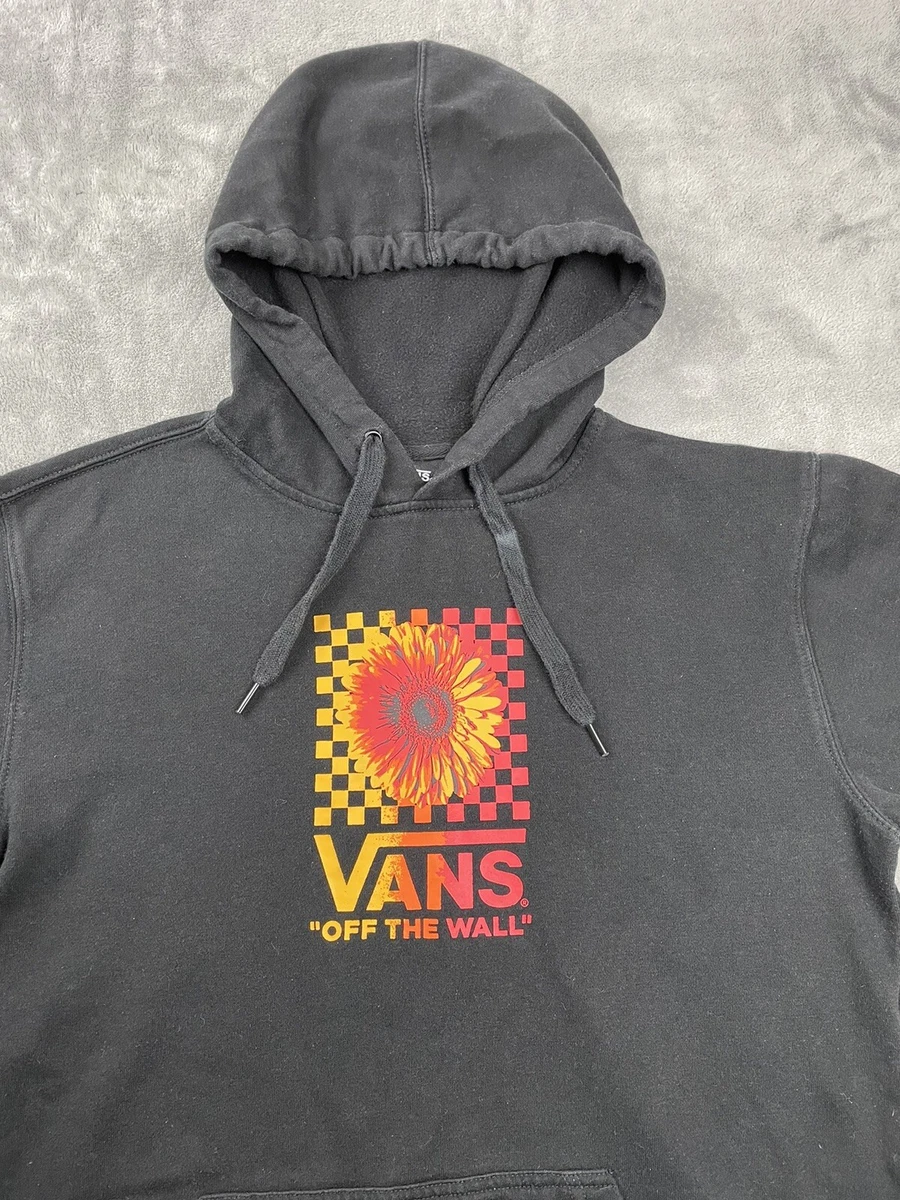 Vans Hoodie Sunflower Checker Flower Black Hoodie Men's Medium | eBay