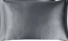 Mend Queen Sz Satin Pillowcase- Gunmetal Gray - New