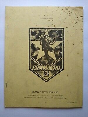 Data East Commando Arcade MANUAL 1985 Original Video Game Service Instructions