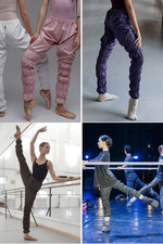 By Chernysh Russian Ballet Gymnastics Warmup Pants XS-XL Black Purple White Pink