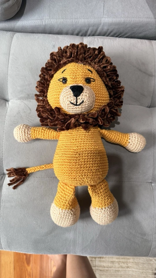 Ручной работы крючком плюшевый лев - мягкая игрушка, Amigurumi джунгли игрушка, подарок - Изображение 3 из 4